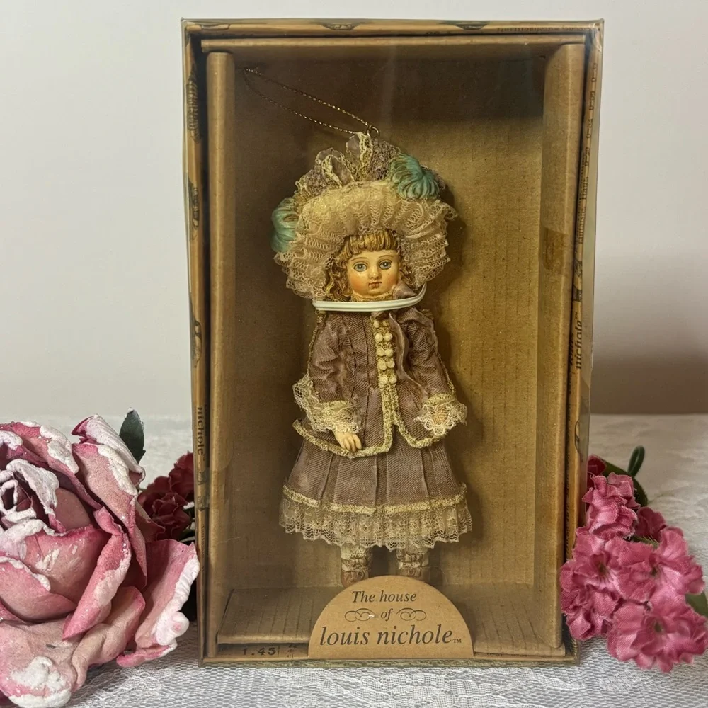 Vintage Victorian Christmas Tree Ornament Lace Doll High Quality Luxury 90s Y2K